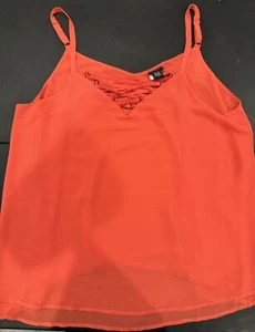 Torrid - Strappy Front Double Layered Chiffon Cami Coral - Size 2x(18-20) - Picture 1 of 3