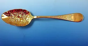 Cuchara de baya esterlina Vermeil oro antiguo hiedra de Tiffany 9228 - Imagen 1 de 5
