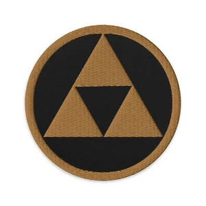 The Ancient Golden Triforce Triangle Embroidered Patch - Picture 1 of 1