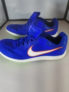 Size 10 - Nike Zoom Rival Distance Racer Blue Lime Blast - Picture 1 of 16