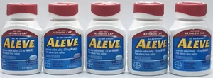 5PK Bayers ALEVE 220 MG ~ 90 Caplets Each ~ EXP 6/26 ~ SEALED ~ FAST SHIP - Picture 1 of 2