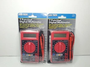 Cen-Tech 7 Function Digital Multimeter New x2 - Picture 1 of 3