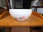 Fire King Anchor Hocking Milk Glas Cereal Bowl PEACH BLOSSOM 6 Inches