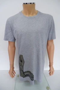 Lanvin Mens T Shirt Top Size XL Grey Short Sleeve Logo Print - Picture 1 of 9