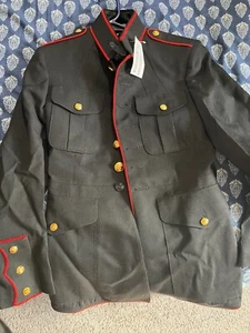 (37R) Brand New Marine Corps Dress Blue Coat / Jacket w/ Tags and buttons USMC - Picture 1 of 3