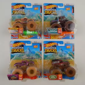 2022 Hot Wheels Monster Trucks OFF ROAD RACE 4 of 5 Set 1:64 w/ Connect & Crash - Picture 1 of 8