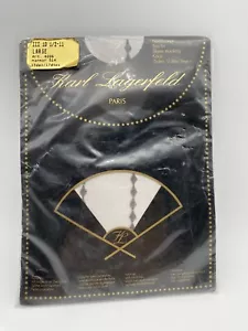 Calze collant donna Karl Lagerfeld pantaloni logo fascia alta coscia trasparente KL L - Foto 1 di 7