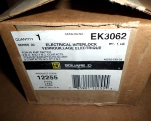 ⭐NEU⭐ Square D EK3062 60 Amp 2NO/2NC Elektrischer Verriegelungsschalter EK-306-2 Neu in OVP - Bild 1 von 9