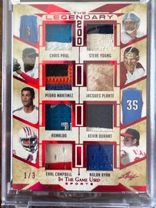 2022 Leaf ITG GAME USED Ronaldo Durant Nolan Ryan Legendary 200 Relic Patch 1/3