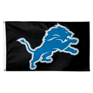For Detroit Lions Football fans 3x5 ft Black Flag - Ideal NFL Gift Banner - Picture 1 of 1