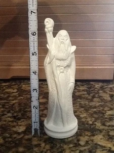 Ceramic Bisque Small wizard, replacement chess set U Paint, Ready to Paint - Picture 1 of 2