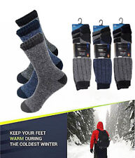 3/6/12 Pairs Men Winter Socks Heated Thermal Socks Warm Thick for Hiking 3 Color