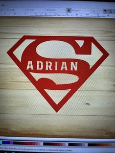 Letrero de metal Superman/arte de pared superhéroe con nombre personalizado - Imagen 1 de 1