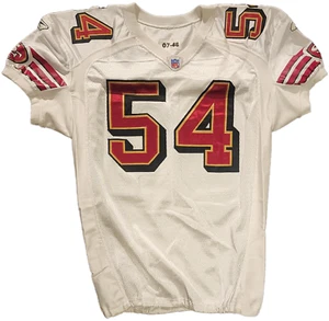 2007 San Francisco 49ers Roderick Green Game Used White #54 w/W. Otto COA - Picture 1 of 3
