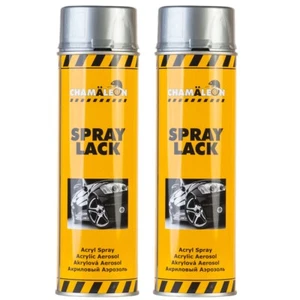 Felgenlack Silber 2 x 500ml Spraylack 1K Autolack Spray Seidenmatt Chamäleon - Bild 1 von 2