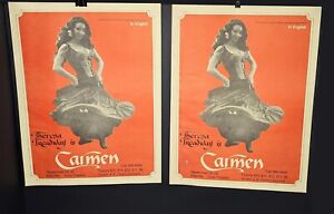 Bizet‘s Carmen Vintage 1974-75 Opera Posters Theresa Treadway (Lloyd) is Carmen