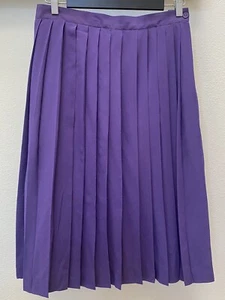 GUCCI Vintage 80s Silk Pleated Skirt Monogrammed Lining Made In Italy Size 42 - Picture 1 of 5