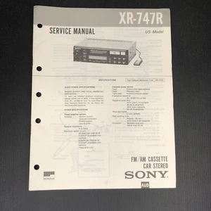 Sony XR-747R FM AM Autoradio Serviceanleitung - Bild 1 von 5