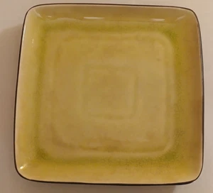 Gourmet Expressions Krackle Kiwi Square Dinner Plate Set of 2 - Picture 1 of 24
