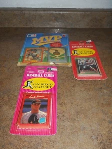 Vintage Packs of Baseball Cards - St. Louis Team Set, San Diego Team Set & MVP w - Picture 1 of 7
