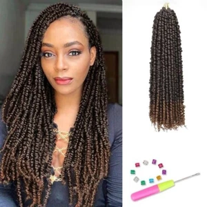 Lot of 2, 7 Pack=14, Passion Twist 18" Hair Water Wave Crochet Braids, T30 brown - Picture 1 of 3