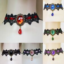 Retro Gothic Black Lace Necklace Collar Choker Halloween Chain Vampire Jewelry