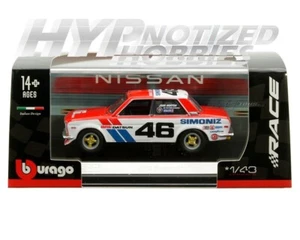 BBURAGO 1:43 BRE DATSUN 510 #46 DIE-CAST RED/WHITE 18-38301 - Bild 1 von 2