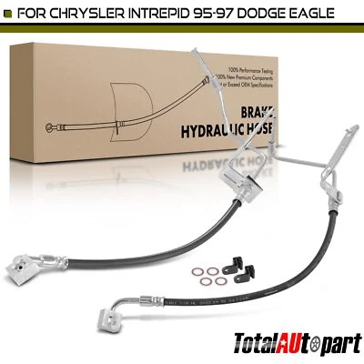 2x Manguera hidráulica de freno para Chrysler Concorde Intrepid Dodge Eagle trasera izquierda y derecha Foto 1 de 4