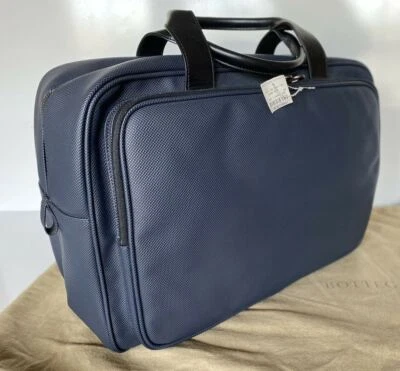 Bolso de Viaje Bottega Veneta Para Hombre Marcopolo Cuero Azul Marino Italia 167304 Nuevo $1450 Foto 1 de 4