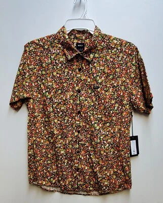 Camisa tejida RVCA MICRO GARDEN S/S para hombre - KSD0 - mediana - nueva con etiquetas Foto 1 de 4