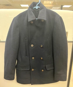Lauren Ralph Lauren Big Boys Pea Overcoat - Dark Navy Wool - Size 10R - Picture 1 of 6