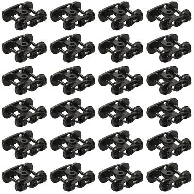 24pcs HO Scale 1:87 Friction Bearing Truck 33" Plastic Wheel 2-Springs Bogies - Image 1 of 4