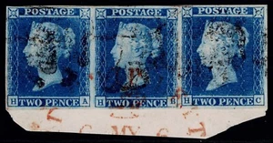 1841 2d blu P 3 HA-HC 4m su pezzo 3x nero chiaro MX rosso LETTERA DI SPEDIZIONE CD VFU - Foto 1 di 1