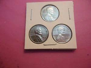 1943-p/d/s Lincoln Pennies Stahl Set #6--alle verschieden. - Bild 1 von 5