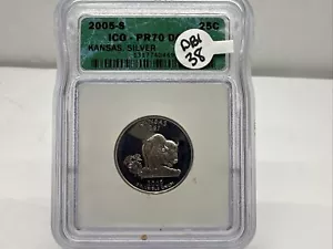 2005-S Kansas State Quarter ICG PR-70 DCAM DB1-38 - Picture 1 of 4