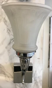 Franklite bathroom wall light art deco looks like italian designer etched glass - Picture 1 of 3