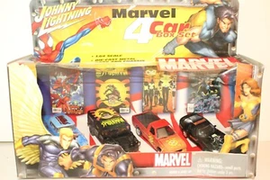 Johnny Lightning 1:64 Scale 4 Car, Marvel Super Heroes, Spiderman, Wolverine - Picture 1 of 12