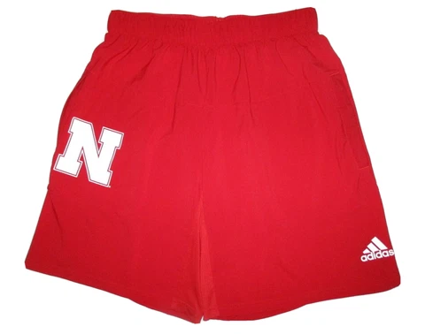Nebraska Huskers Adidas 9" Climalite Team Issue Shorts Men's L Cover