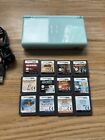 Nintendo DS Lite  Turquoise With 12 Unboxed Games 3rd party usb Charging Cable
