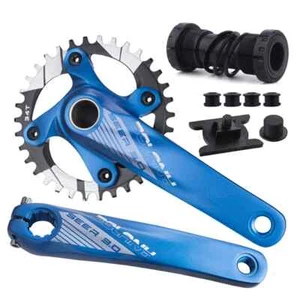 170MM MTB Bicycle Crank Arm 104BCD 34T 36T Chainring Hollow Crankset with BB91 - Picture 1 of 25
