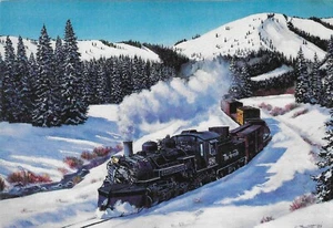 Vintage Railroad Train Picture Bennett Rio Grande #486 Cumbres Pass Locomotive - Picture 1 of 2