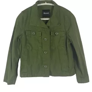 Chaqueta Madewell Crop Anorak en Oliva del Desierto, 2 Parches y 2 Bolsillos Laterales de Costura, XS - Imagen 1 de 16