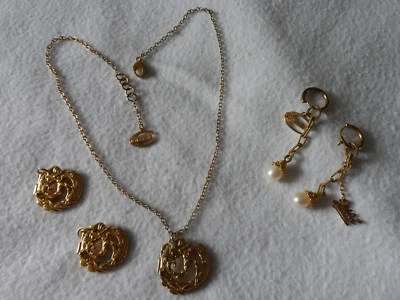  Just Cavalli- Set - Modeschmuck Goldfarben mit Perlen  - Bild 1 von 4