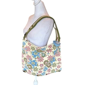 Life Is Good Water Color Floral Canvas Tote Bag 100 Percent Cotton Beach NWT - Picture 1 of 15