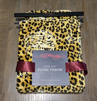 Ed Hardy Viral Cheetah Tiger Throw Blanket - Image 1 of 4