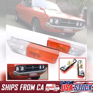 FRONT PARKING TURN SIGNAL LAMP LIGHTS FOR DATSUN BLUEBIRD 710 160J 1970-73 - Picture 1 of 6