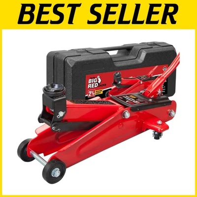 2.5 Ton Hydraulic Trolley Jack with Carry Case, Red - Image 1 of 4