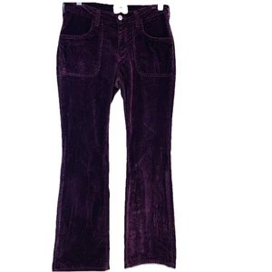 Pantalones de Pana Pilcro Púrpura Mujer 27 Bolsillos Acampanados Elastizados Informales Retro Trabajo - Imagen 1 de 11