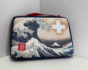Band-Aid First-Aid Kit Designer Bag Zipper Case The Met Great Wave off Kanagawa - Picture 1 of 3