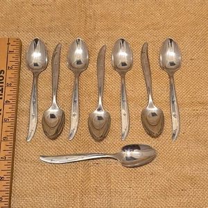 Superior Acero Inoxidable EE. UU. 8 Cucharas de Pomelo Starburst Atomic INS16 Estrella De Colección MCM - Imagen 1 de 5